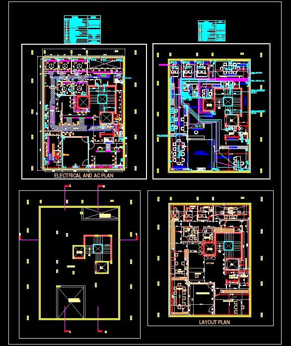 Office Design with Electrical & HVAC Plans- DWG Download